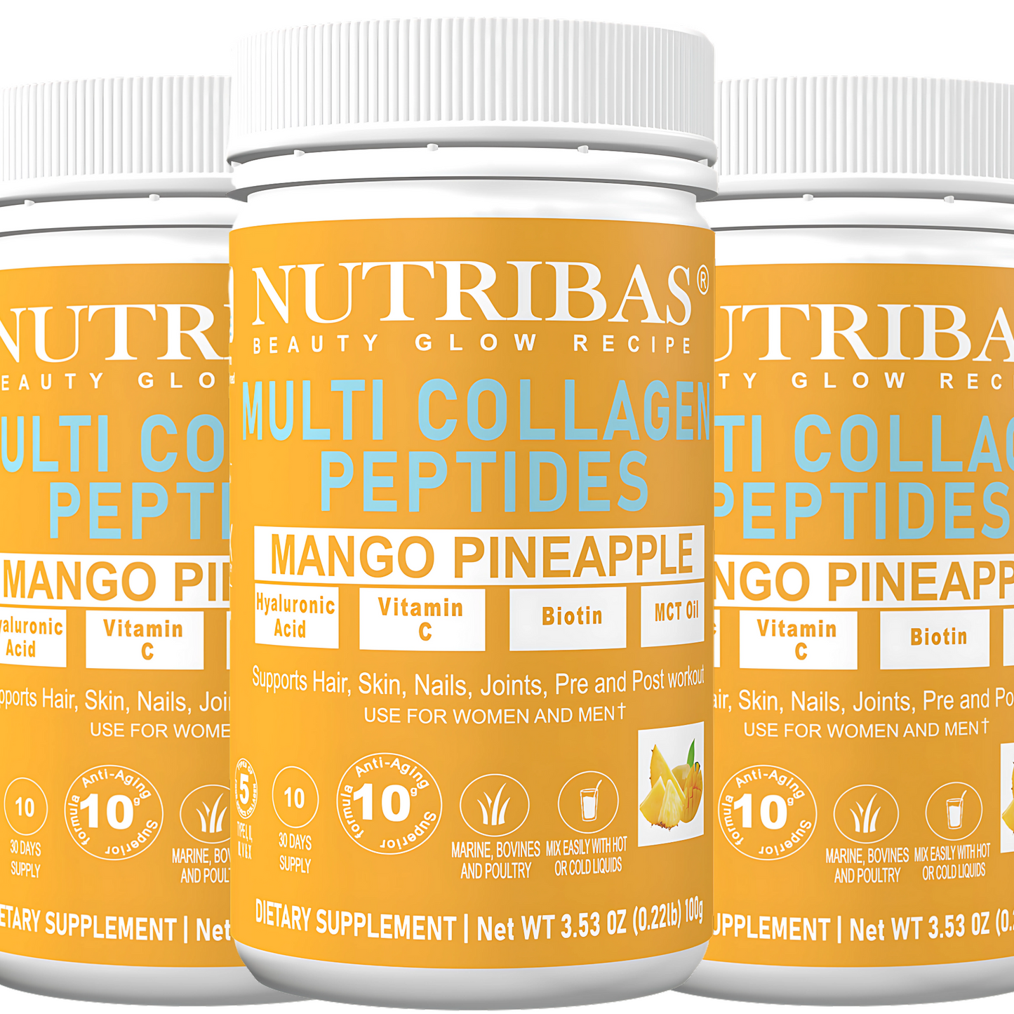 Multi Collagen Peptides, Mango Pineapple