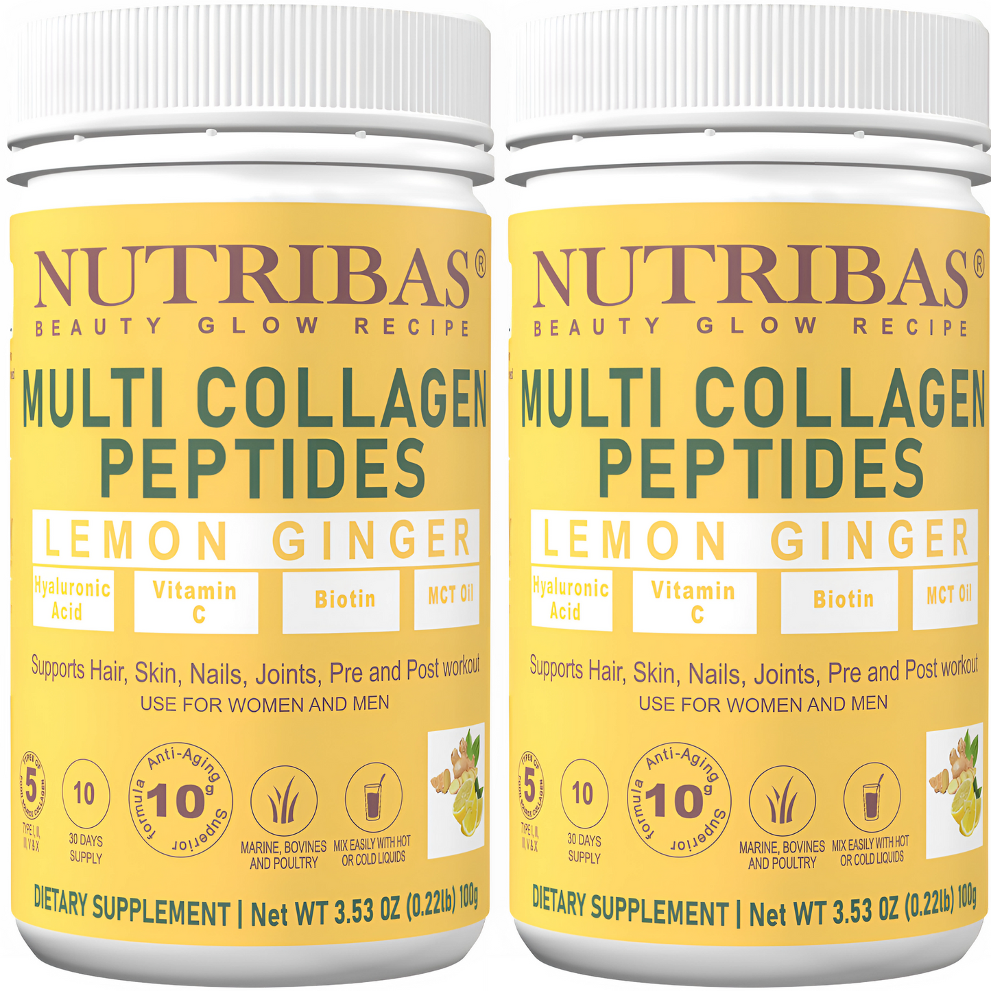 Multi Collagen Peptides, Lemon Ginger